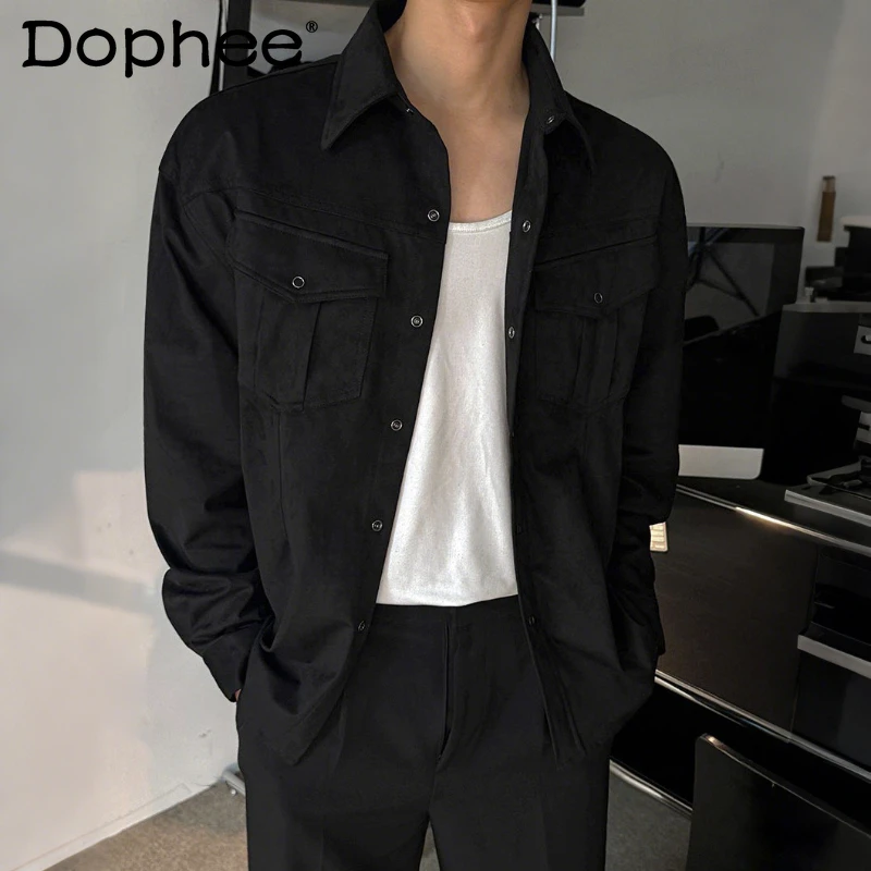 Мужские стильные куртки-рубашки с отложным воротником, однотонные, свободного кроя, с длинным рукавом, весна 2026, новинка, высококачественные, для создания элегантного образа
Мужские стильные куртки-рубашки с отложным воротником, однотонные, свободного кроя, с длинным рукавом, весна 2026, новинка, высококачественные, для создания элегантного образа