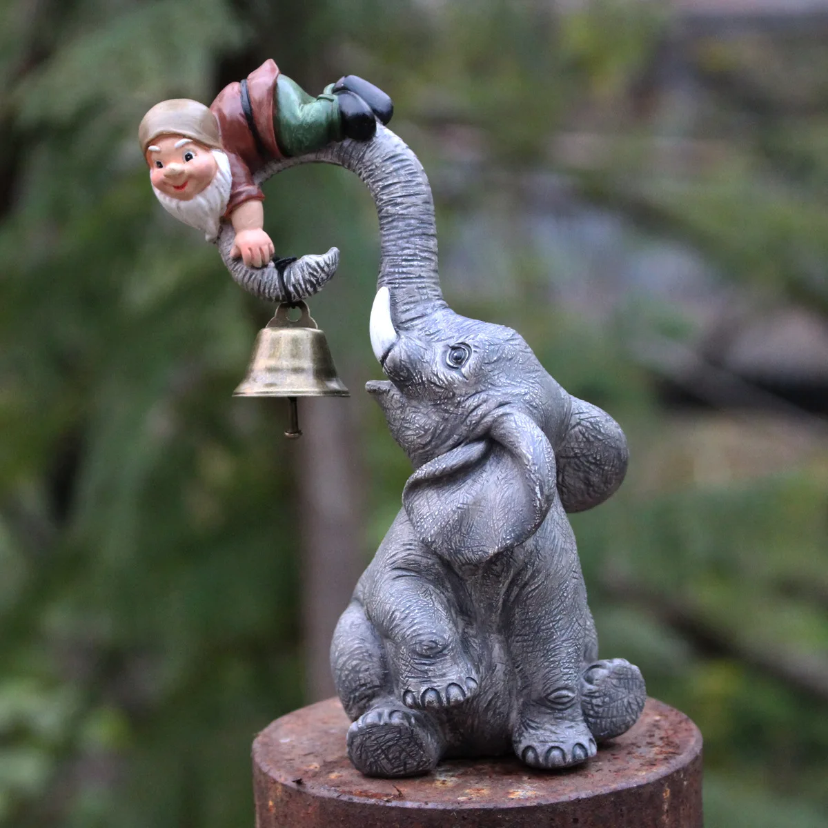 Handmade Elf Elephant Sculpture - Outdoor Resin Art for Garden Landscape 
Handmade Elf Elephant Sculpture - Outdoor Resin Art for Garden Landscape