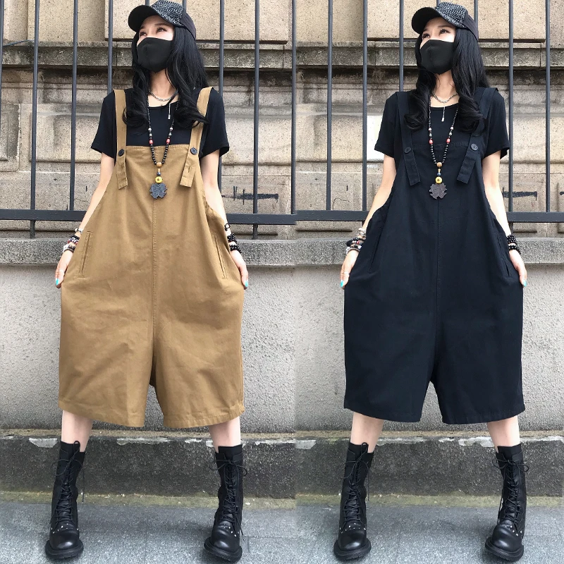 Свободные широкие комбинезоны в стиле ретро, женские повседневные цветные брюки с высокой талией семи длин, оригинальные летние новые большие размеры
Свободные широкие комбинезоны в стиле ретро, женские повседневные цветные брюки с высокой талией семи длин, оригинальные летние новые большие размеры