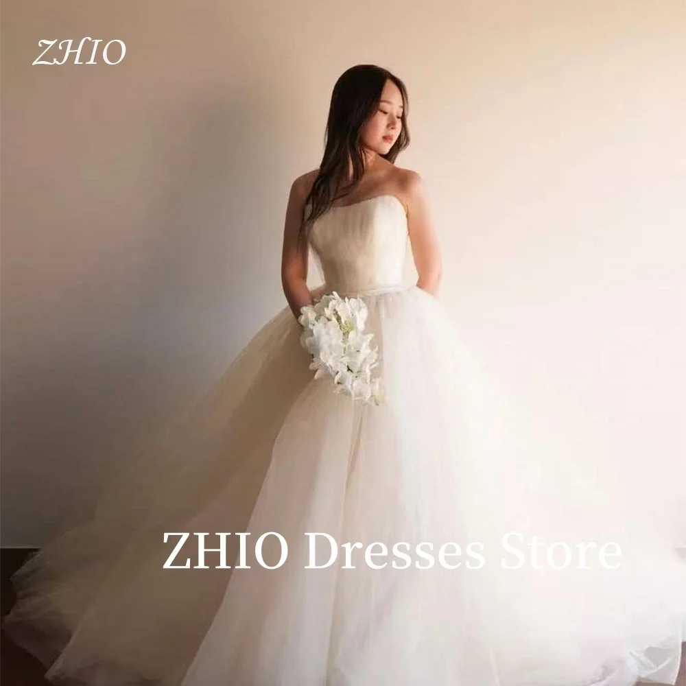 ZHIO Classic Korea Wedding Dress Strapless A-Line Draped Floor Length Photo Shoot Bridal Gown Customized Ivory Organza 웨딩드레스
ZHIO Classic Korea Wedding Dress Strapless A-Line Draped Floor Length Photo Shoot Bridal Gown Customized Ivory Organza 웨딩드레스
