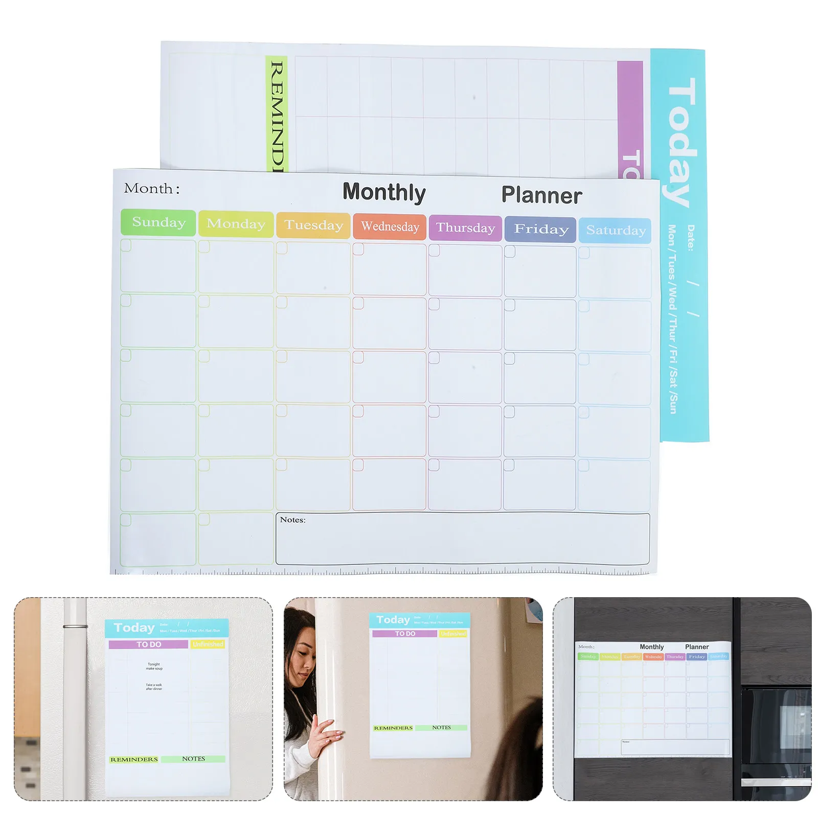 Набор из 2 магнитных досок-планировщиков: еженедельный и ежемесячный, с функцией сухого стирания, для заметок и расписания
Набор из 2 магнитных досок-планировщиков: еженедельный и ежемесячный, с функцией сухого стирания, для заметок и расписания