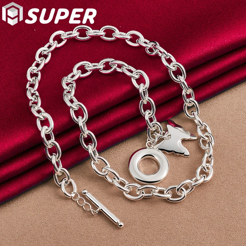 925 Sterling Silver Two Butterfly Pendant Necklace 18 Inch Chain For Woman Man Wedding Engagement Fashion Jewelry
925 Sterling Silver Two Butterfly Pendant Necklace 18 Inch Chain For Woman Man Wedding Engagement Fashion Jewelry