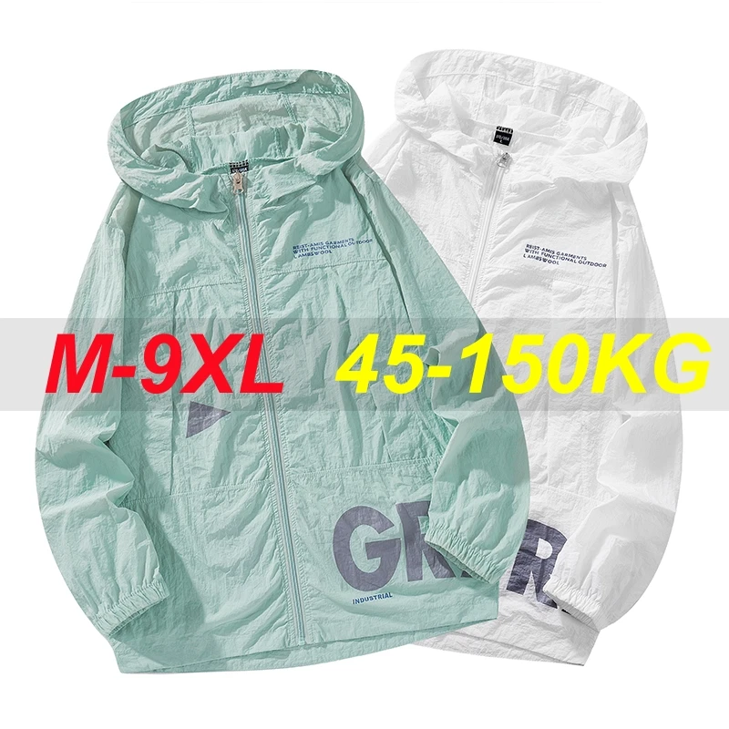 Skin Coats Men Plus Size 9xl 8xl Summer Pockets Uv Sun Protection Breathable Ultra-light Windbreaker Hooded Casual Jackets
Skin Coats Men Plus Size 9xl 8xl Summer Pockets Uv Sun Protection Breathable Ultra-light Windbreaker Hooded Casual Jackets