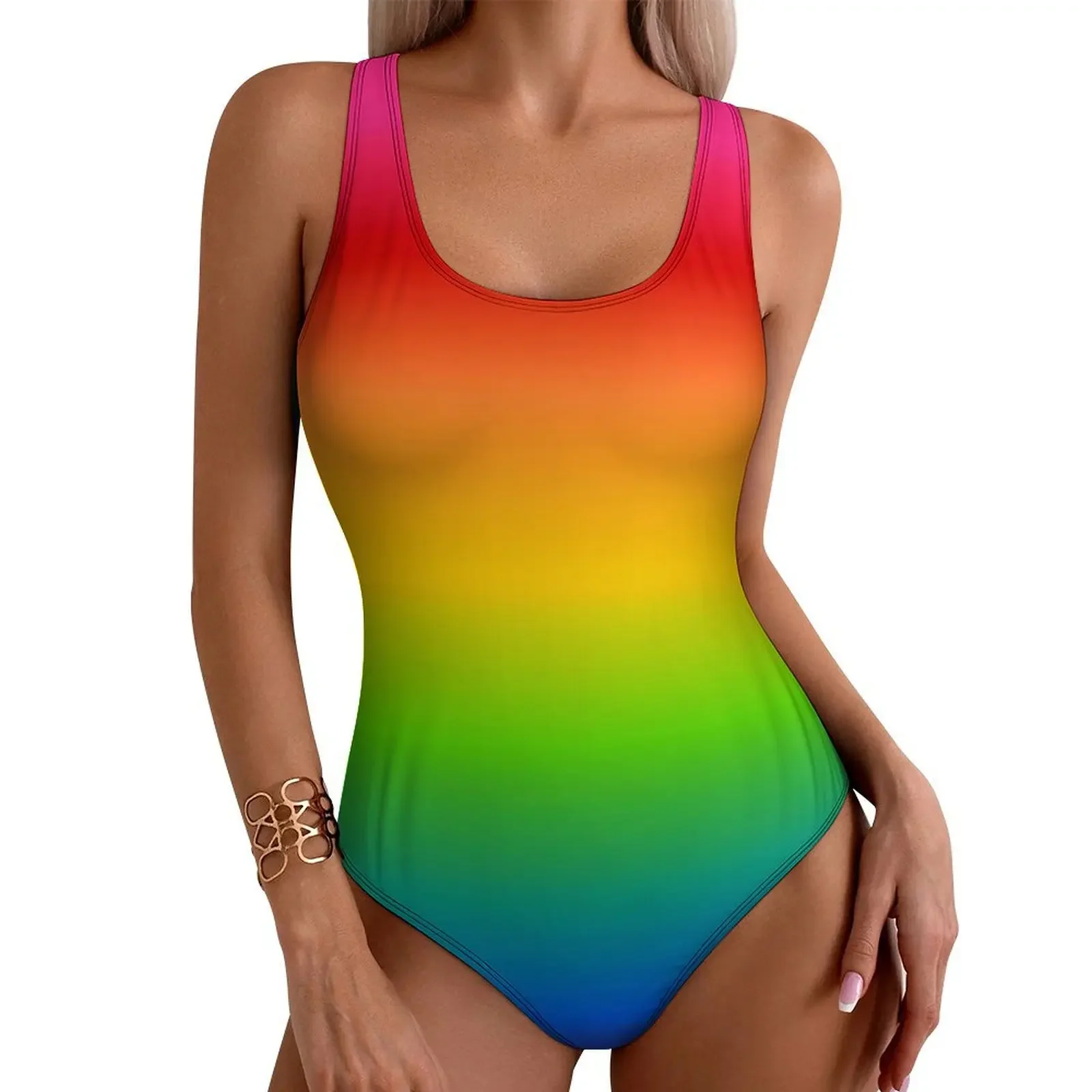 Rainbow Ombre Swimsuit Leopard Swimwear One Piece Surfing Design Bodysuit Hollow Out Monokini Woman Push Up Sexy Beach Outfits
Rainbow Ombre Swimsuit Leopard Swimwear One Piece Surfing Design Bodysuit Hollow Out Monokini Woman Push Up Sexy Beach Outfits