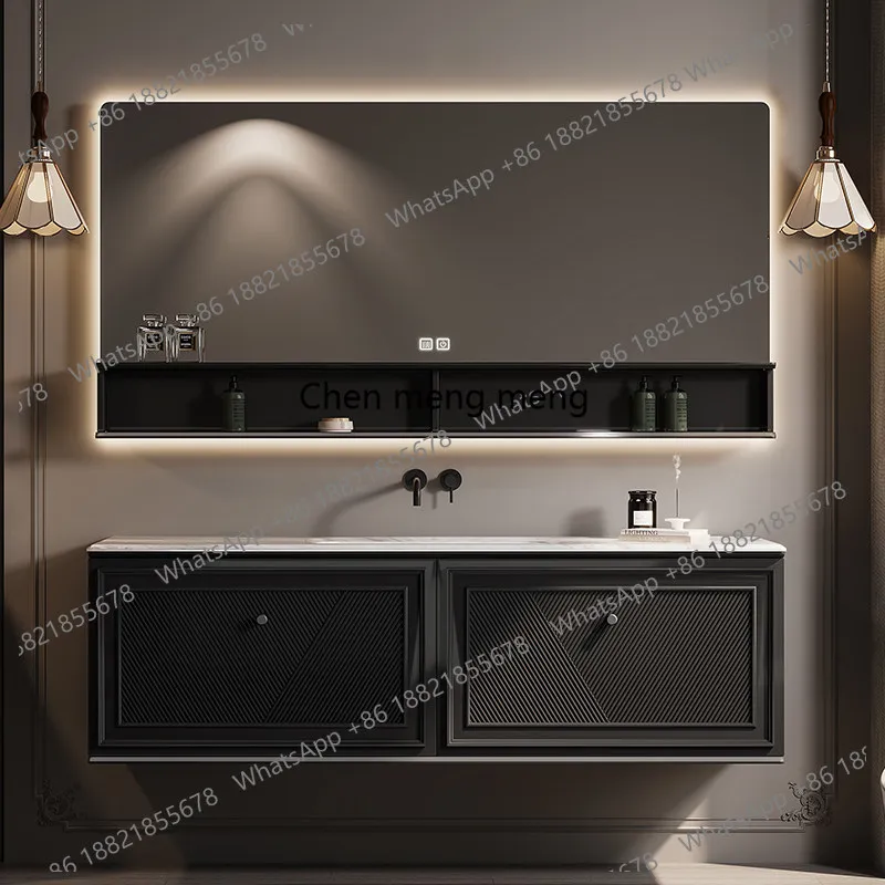 Design oak French retro bathroom cabinet combination washbasin cabinet combination customization
Design oak French retro bathroom cabinet combination washbasin cabinet combination customization