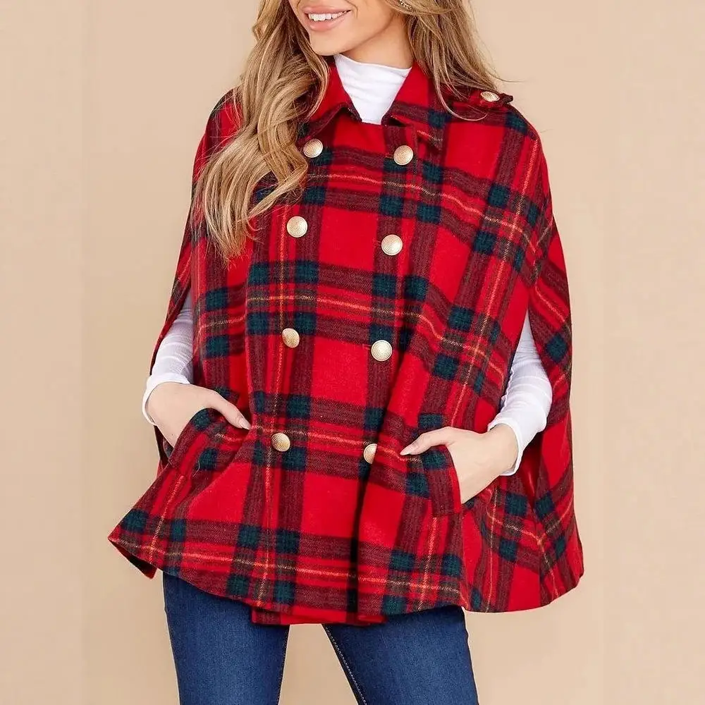 Retro Plaid Winter Cloak Short Outerwear Women's Y3238 Universal Casual Style No Brand Registered Trademark Other Material
Retro Plaid Winter Cloak Short Outerwear Women's Y3238 Universal Casual Style No Brand Registered Trademark Other Material