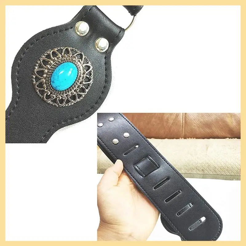 AA90-Guitar Strap, Imitation Antique Jewelry Inlaid, Adjustable Length, Suitable For Acoustic/Classical Guitar Strap
AA90-Guitar Strap, Imitation Antique Jewelry Inlaid, Adjustable Length, Suitable For Acoustic/Classical Guitar Strap