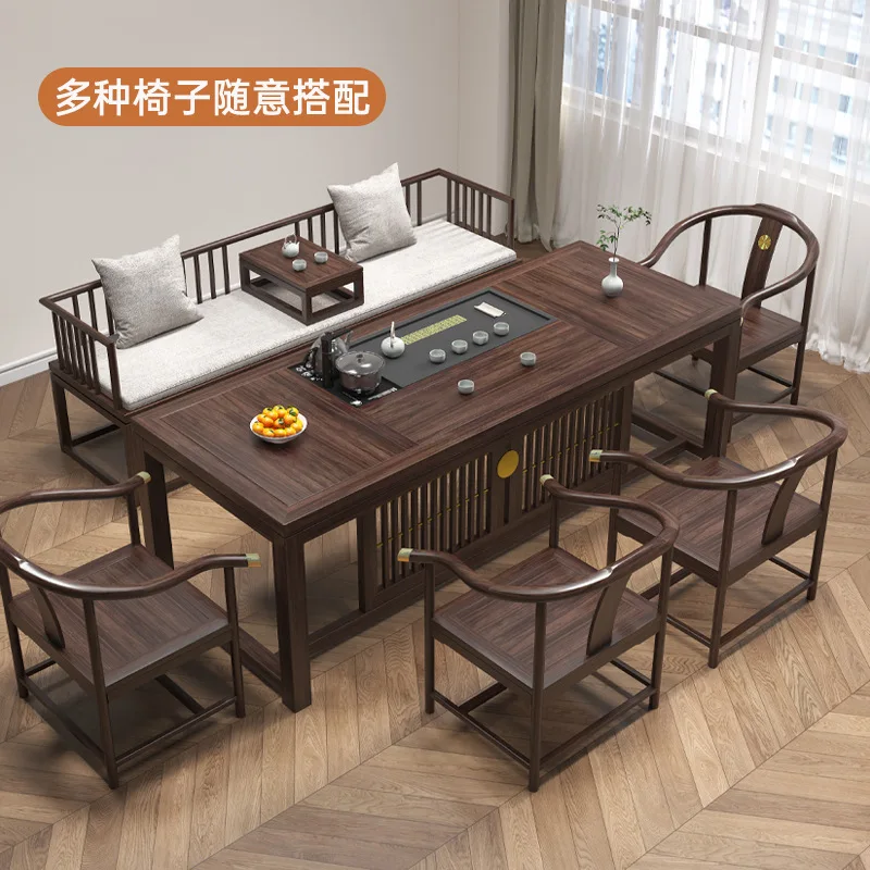 High-end solid wood ebony tea table and chair combination new Chinese zen home balcony
High-end solid wood ebony tea table and chair combination new Chinese zen home balcony