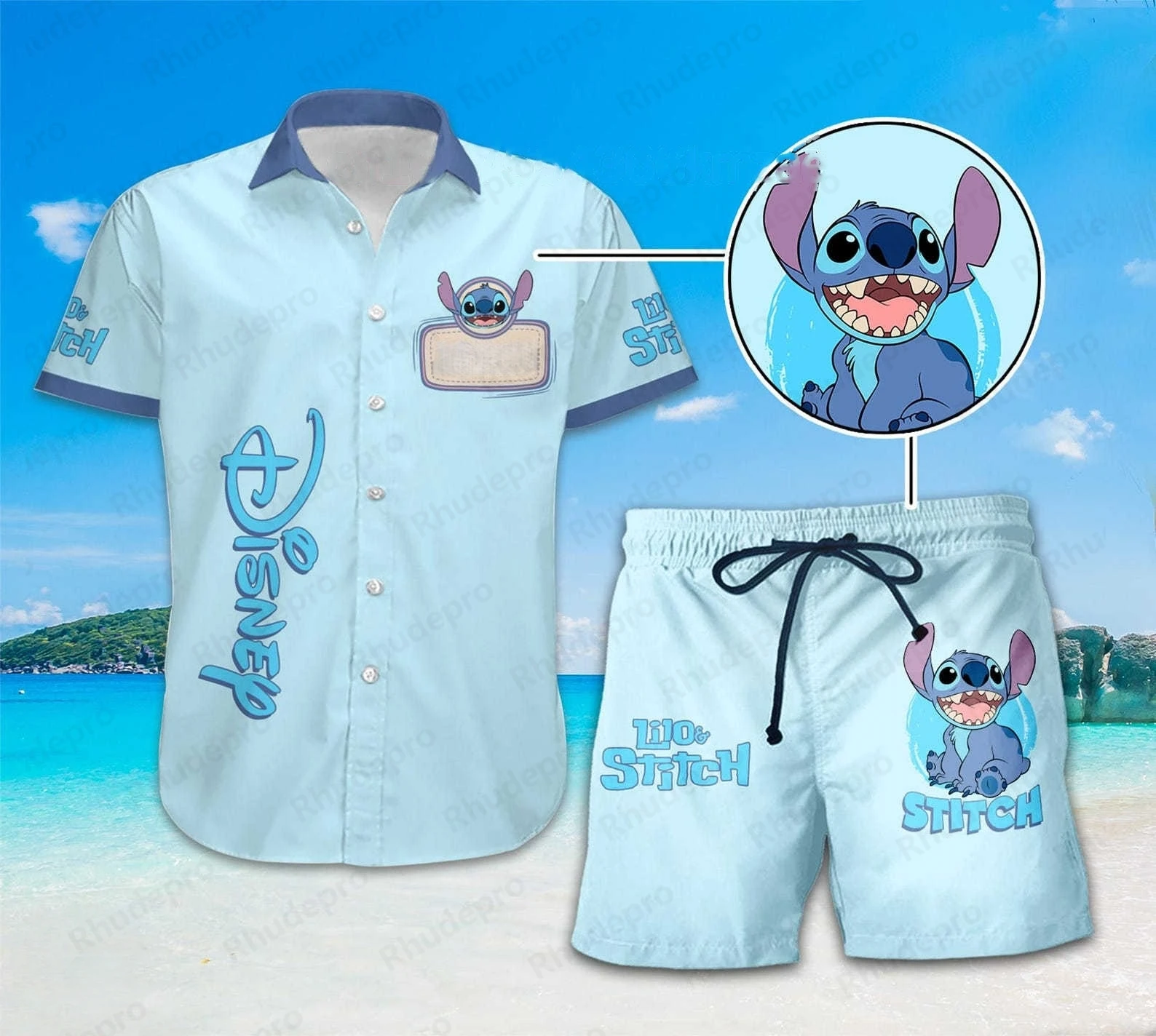 Disney Stitch Hawaiian Shirt Suit Shorts 3D Print 2025 New Summer Vacation Casual And Fashionable Street Short Sleeved Shirt Set
Disney Stitch Hawaiian Shirt Suit Shorts 3D Print 2025 New Summer Vacation Casual And Fashionable Street Short Sleeved Shirt Set