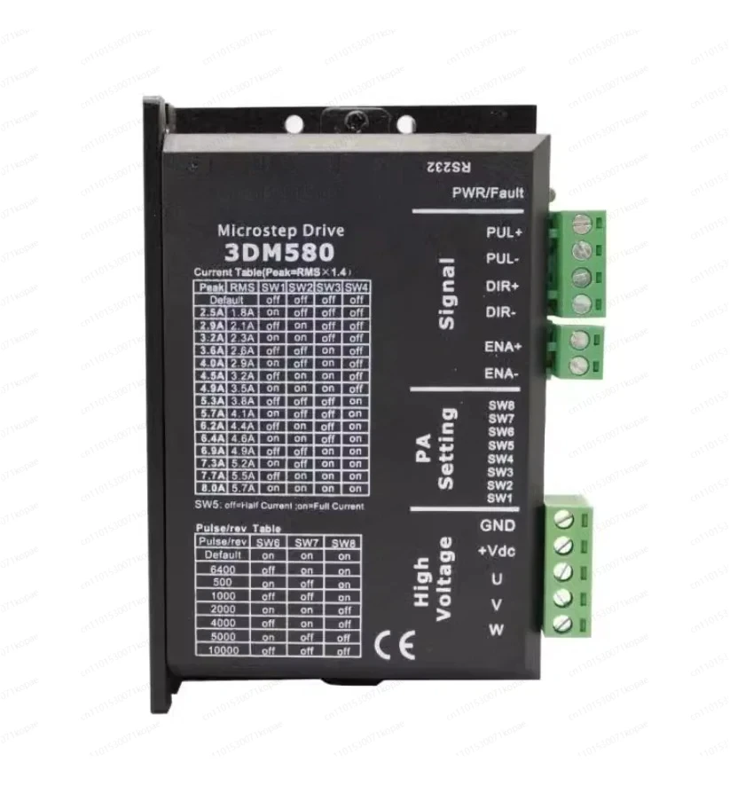 3-фазный драйвер шагового двигателя 3DM580(3DM580 может напрямую заменять 3ND583) 18-50 В постоянного тока для шагового двигателя с ЧПУ
3-фазный драйвер шагового двигателя 3DM580(3DM580 может напрямую заменять 3ND583) 18-50 В постоянного тока для шагового двигателя с ЧПУ