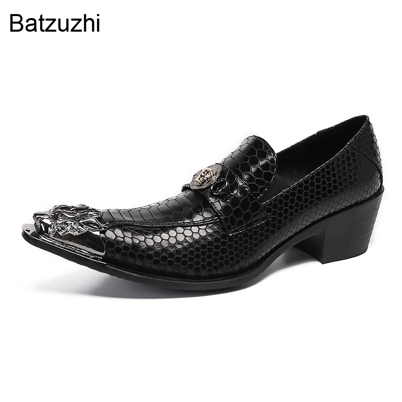 Batzuzhi 6CM Heels Increase Black Genuine Leather Dress Shoes Iron Toe Slip on Business, Party and Wedding Zapatos Hombre, 38-46
Batzuzhi 6CM Heels Increase Black Genuine Leather Dress Shoes Iron Toe Slip on Business, Party and Wedding Zapatos Hombre, 38-46