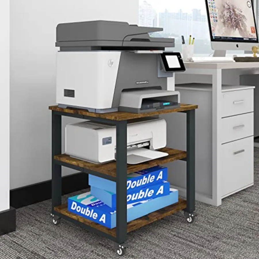 3-Tier Laser Printer Cart, 19.7''x19.7''x22.6'' Large Machine Stand, Heavy Duty Rolling Table with Storage, Floor-Standing Rack
3-Tier Laser Printer Cart, 19.7''x19.7''x22.6'' Large Machine Stand, Heavy Duty Rolling Table with Storage, Floor-Standing Rack