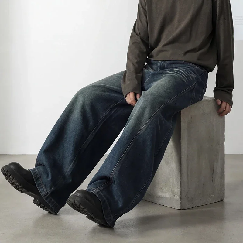 American Style Men's Boot Cut Jeans Vintage Trendy Washed Flared Denim Long Pants Design Niche Wide Leg Trousers
American Style Men's Boot Cut Jeans Vintage Trendy Washed Flared Denim Long Pants Design Niche Wide Leg Trousers