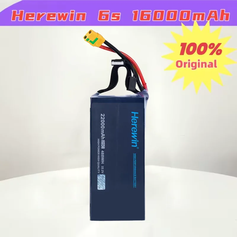 Herewin 22000MAH Battery 22.2V 6S 25C Battery Agricultural Plant Protection UAV Battery
Herewin 22000MAH Battery 22.2V 6S 25C Battery Agricultural Plant Protection UAV Battery