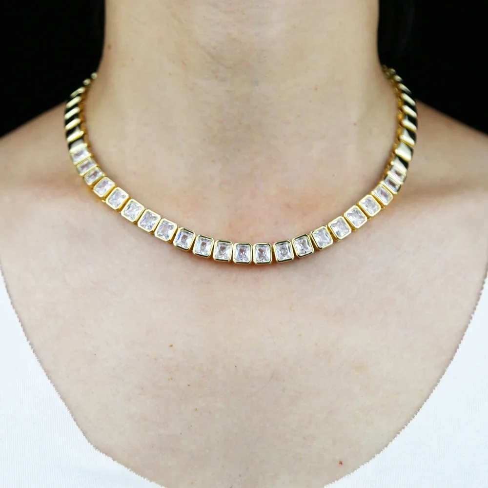 Новый Iced Out Bling геометрический квадратный цирконий Cz Роскошный кластер теннисная цепочка-колье женские очаровательные ожерелья модные украшения
Новый Iced Out Bling геометрический квадратный цирконий Cz Роскошный кластер теннисная цепочка-колье женские очаровательные ожерелья модные украшения