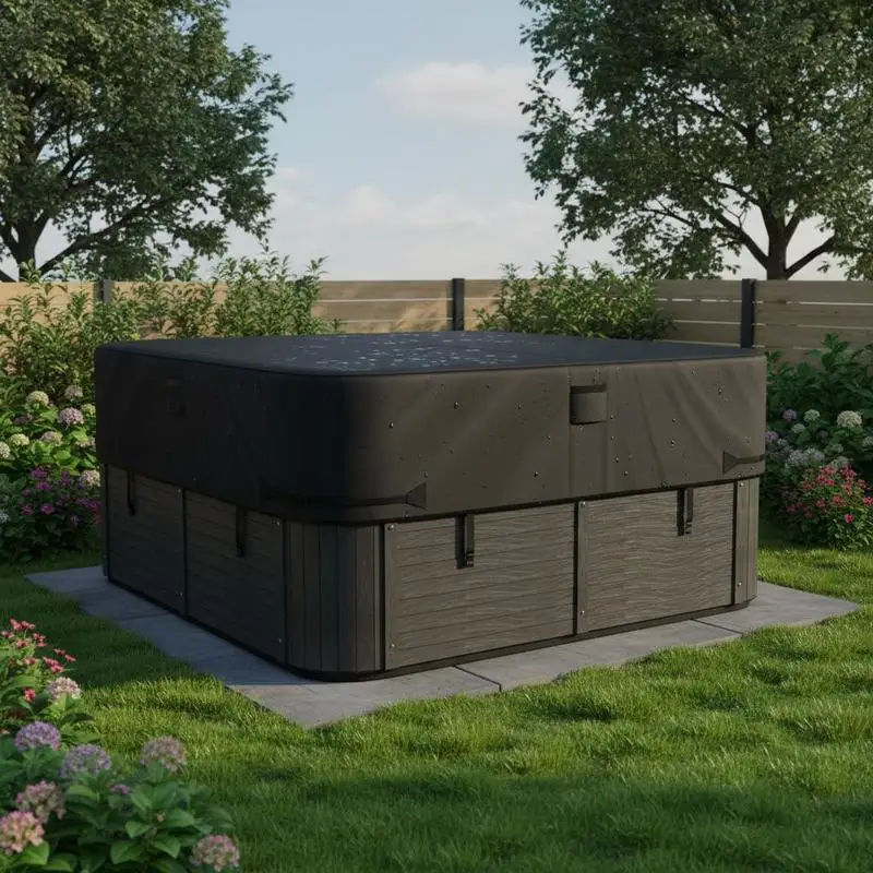 Square Spa Protector 90 x 90 x 20 Inch For Backyard Garden Patio, 600D Heavy Duty Oxford Fabric 950N Tearing Strength High Tensile Performance Black Cover
Square Spa Protector 90 x 90 x 20 Inch For Backyard Garden Patio, 600D Heavy Duty Oxford Fabric 950N Tearing Strength High Tensile Performance Black Cover