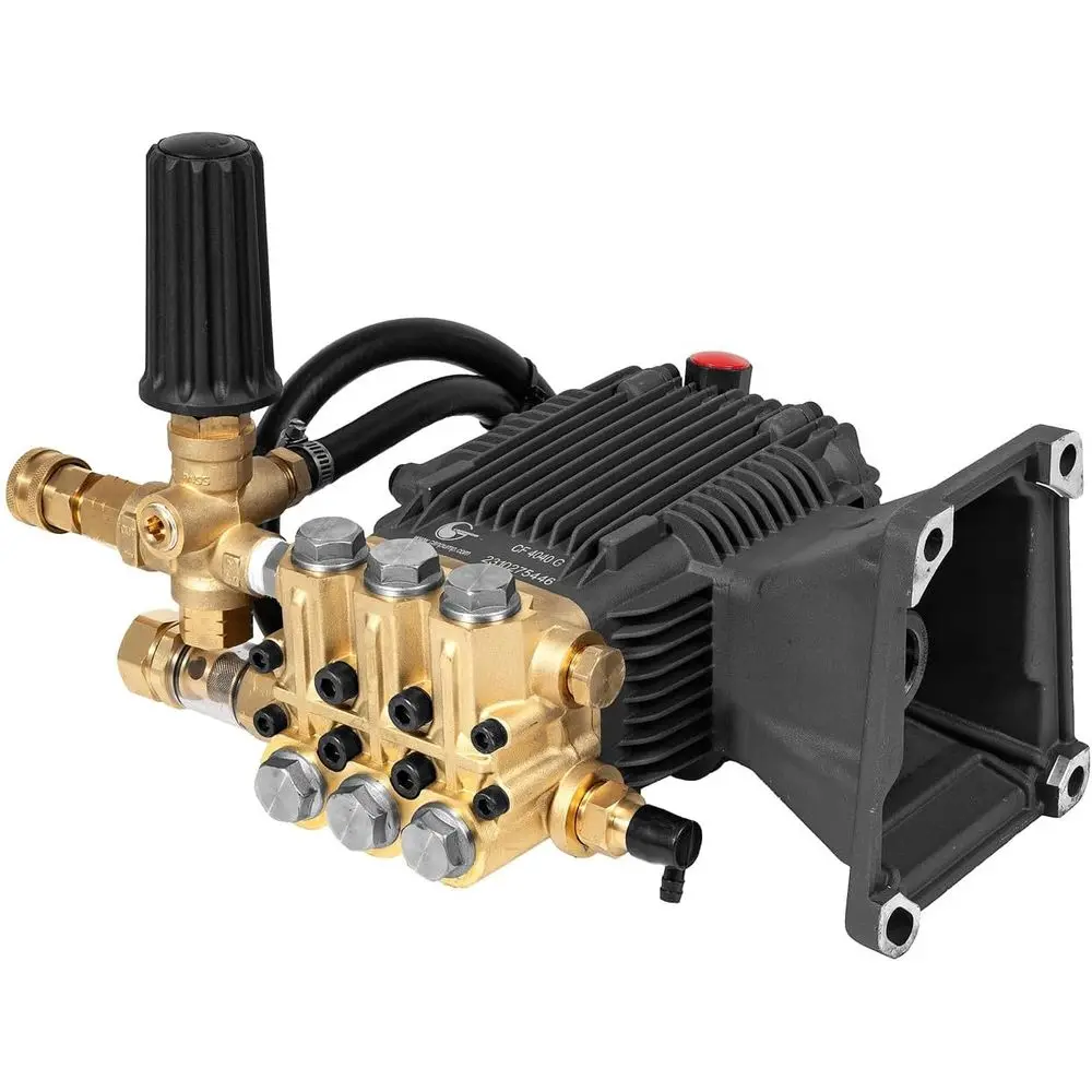 4000 psi 4.8 gpm High-Pressure Triplex Pump with Extended Bypass and External Unloader
4000 psi 4.8 gpm High-Pressure Triplex Pump with Extended Bypass and External Unloader