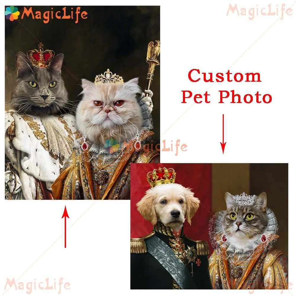 Custom 2 Dogs Royal Portrait Cats Animals Wall Pictures For Living Room Poster Wall Art Canvas Painting Home Decor Unframed
Custom 2 Dogs Royal Portrait Cats Animals Wall Pictures For Living Room Poster Wall Art Canvas Painting Home Decor Unframed