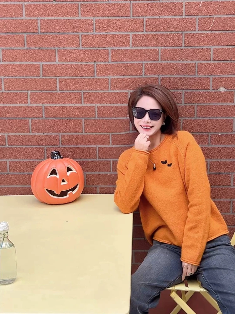 Loose Knitted Rabbit Fur Sweater Women's Heart Pattern Overhead Winter New Arrival Y0300 Casual Straight Fit Long Sve
Loose Knitted Rabbit Fur Sweater Women's Heart Pattern Overhead Winter New Arrival Y0300 Casual Straight Fit Long Sve