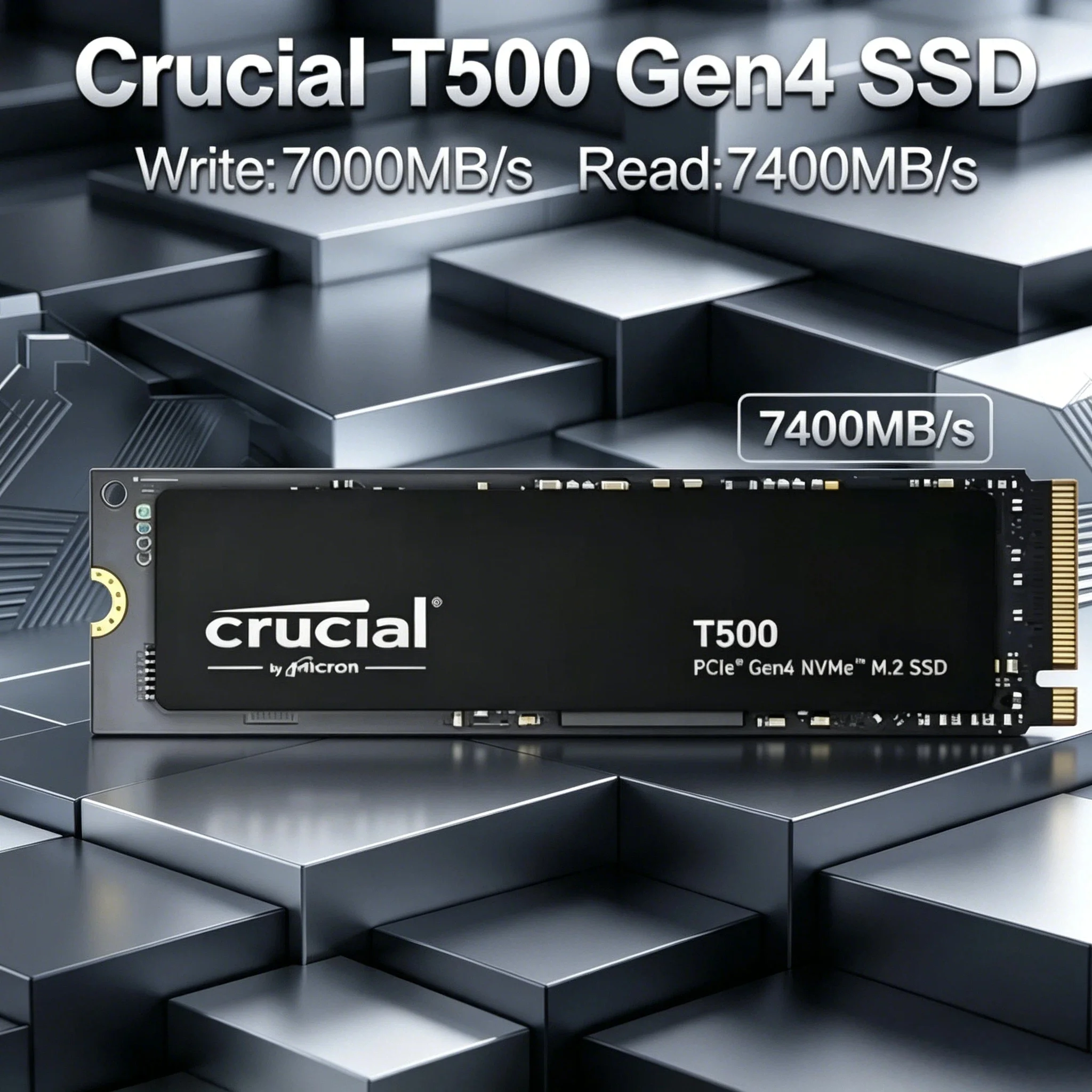 Crucial T500 500GB 1TB Gen4 NVMe M.2 Internal Gaming SSD Up to 7300MB/s for Desktop Laptop NEW Original OEM Package Pro
Crucial T500 500GB 1TB Gen4 NVMe M.2 Internal Gaming SSD Up to 7300MB/s for Desktop Laptop NEW Original OEM Package Pro