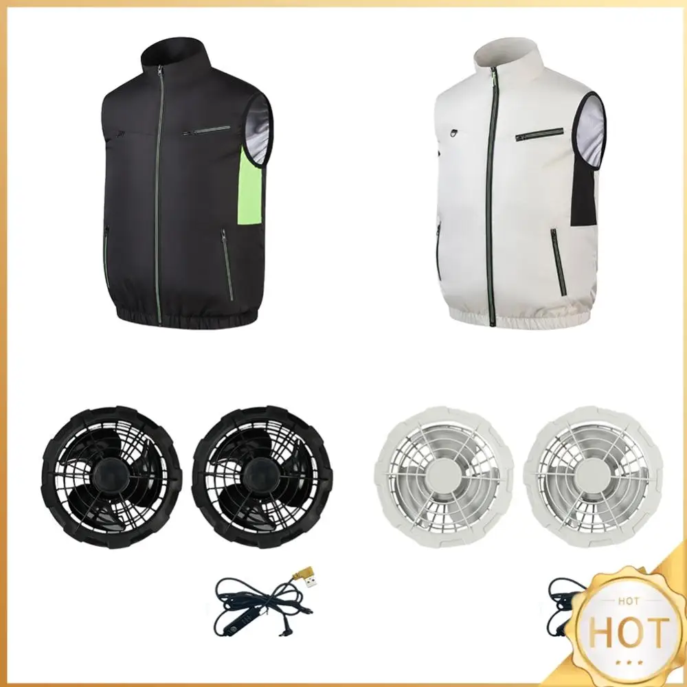 Cooling Vest Ice Fan Vest Heat Resistant Sleeveless Workwear Breathable Wearable Cooling Fan Vest 3 Gear for Hot Weather Work
Cooling Vest Ice Fan Vest Heat Resistant Sleeveless Workwear Breathable Wearable Cooling Fan Vest 3 Gear for Hot Weather Work