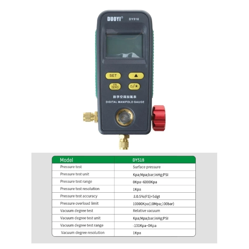 M6CF Refrigeration Digital Manifold Gauge Meter HVAC Vacuum Pressure Temperature Test
M6CF Refrigeration Digital Manifold Gauge Meter HVAC Vacuum Pressure Temperature Test
