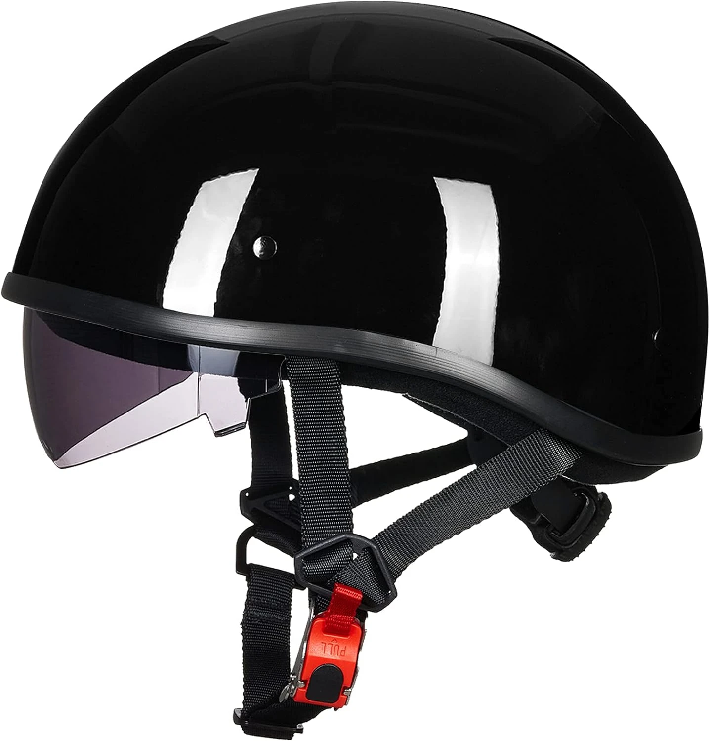 Motorcycle Half Helmet with Sunshield Quick Release Strap Half Face Fit for Cruiser Scooter DOT Approved 883V
Motorcycle Half Helmet with Sunshield Quick Release Strap Half Face Fit for Cruiser Scooter DOT Approved 883V