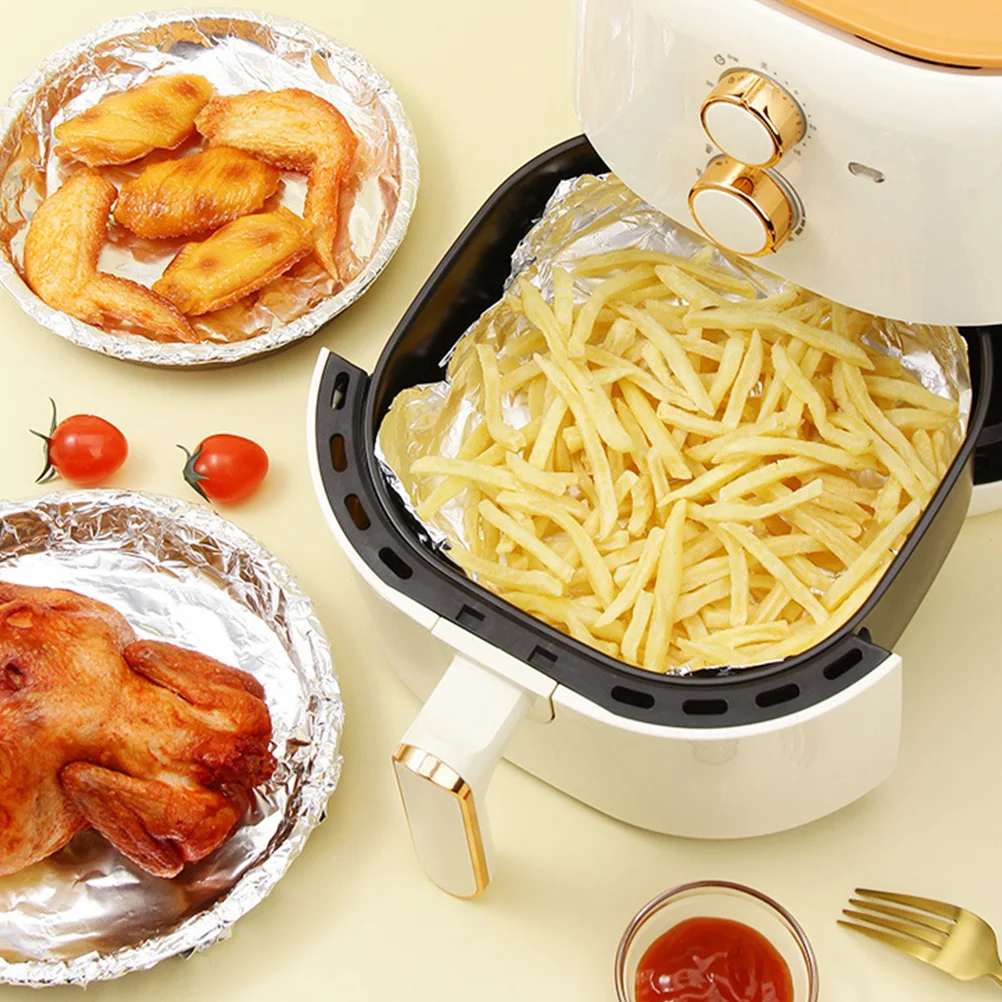 50 Sheets High Temp Tin Foil Liners Greaseproof Wax Paper for Air Fryer Oven Bakeware Steaming Basket Safe Use Thickened
50 Sheets High Temp Tin Foil Liners Greaseproof Wax Paper for Air Fryer Oven Bakeware Steaming Basket Safe Use Thickened