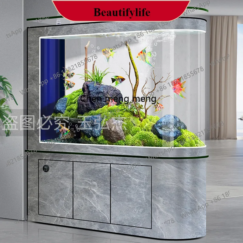 G153 Water-free bottom filter fish tank living room screen partition integrated molding ecological aquarium medium large intell
G153 Water-free bottom filter fish tank living room screen partition integrated molding ecological aquarium medium large intell
