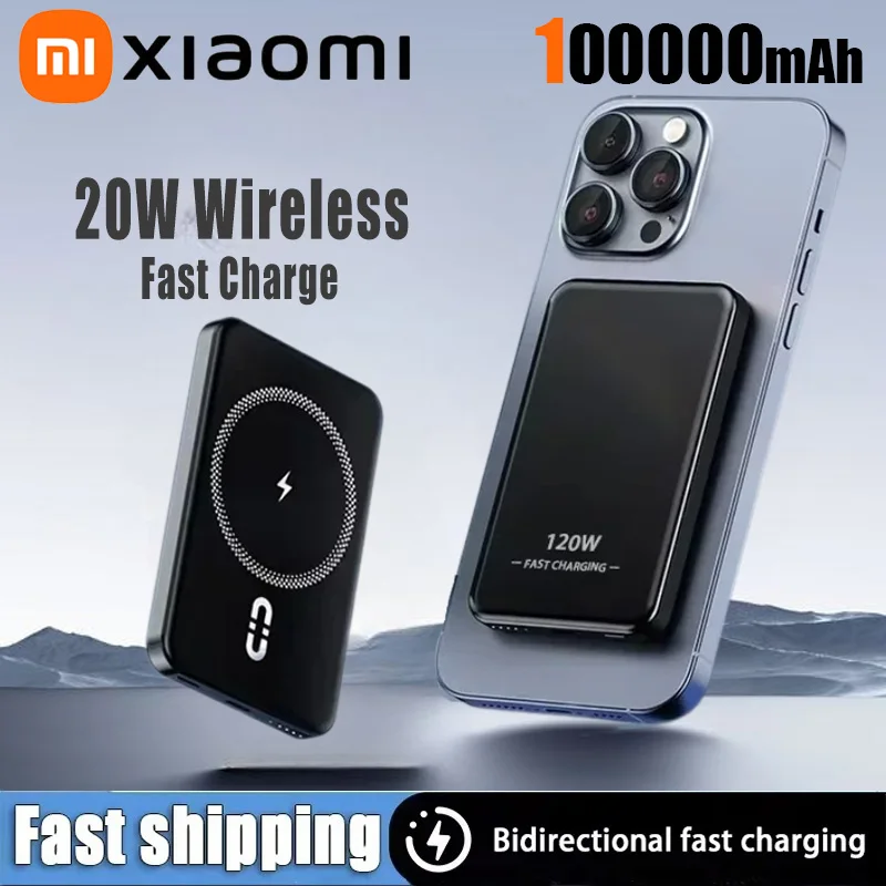 100000mAh Magnetic Wireless Fast Charging Power Bank PD20W Charger Power Bank Thin and Light Portable For iPhone Xiaomi Samsung
100000mAh Magnetic Wireless Fast Charging Power Bank PD20W Charger Power Bank Thin and Light Portable For iPhone Xiaomi Samsung