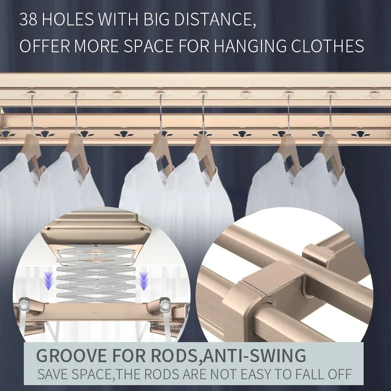 Smart Home Products Aluminum Clothes Hanger Folding Ceiling Laundry Dryer Clothes Rack Electric Towel Rack Imdoor Outdoor
Smart Home Products Aluminum Clothes Hanger Folding Ceiling Laundry Dryer Clothes Rack Electric Towel Rack Imdoor Outdoor