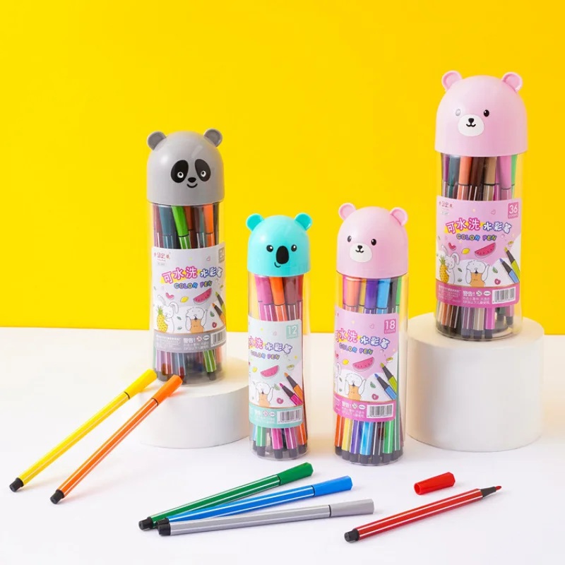 Custom. Children Cartoon Washable Portable Watercolor Pen 12 24 36 Color Painting Graffiti Painting Brush Learning Stationery Gi
Custom. Children Cartoon Washable Portable Watercolor Pen 12 24 36 Color Painting Graffiti Painting Brush Learning Stationery Gi