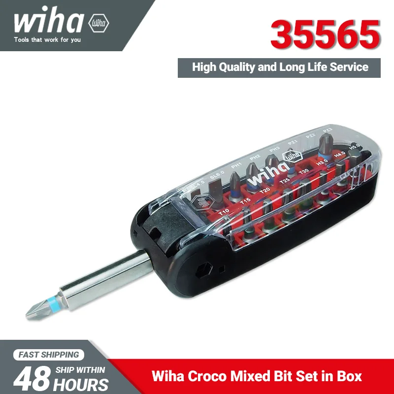 Wiha 1/4'' Mixed Bit Set in Box 17 Pieces High Quality and Long Service Life 35565
Wiha 1/4'' Mixed Bit Set in Box 17 Pieces High Quality and Long Service Life 35565