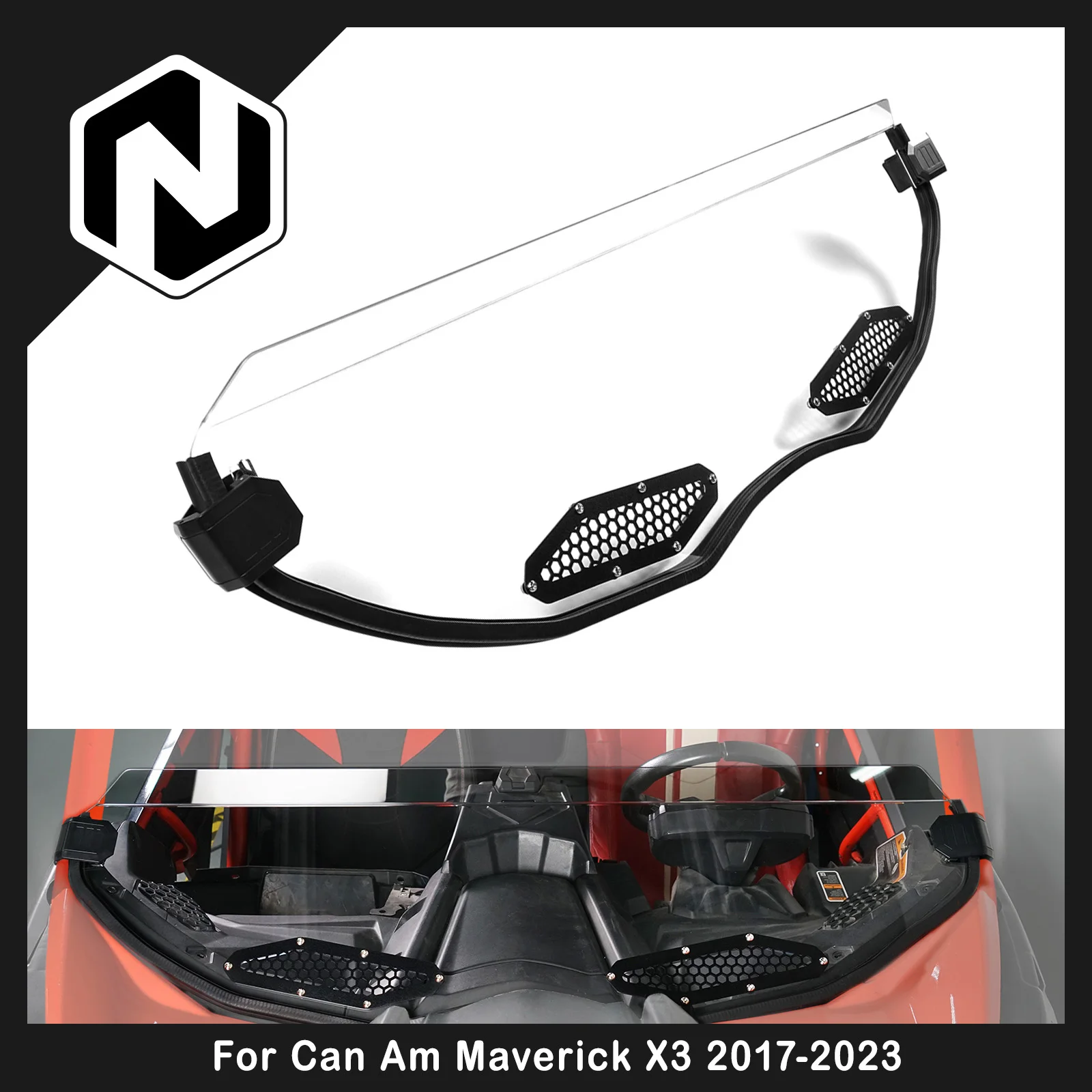 NICECNC For Can Am Maverick X3 UTV Half Windshield Hard Coating UV Resistant For Can-Am X3 XRS XDS Turbo R Max 2017-2023
NICECNC For Can Am Maverick X3 UTV Half Windshield Hard Coating UV Resistant For Can-Am X3 XRS XDS Turbo R Max 2017-2023