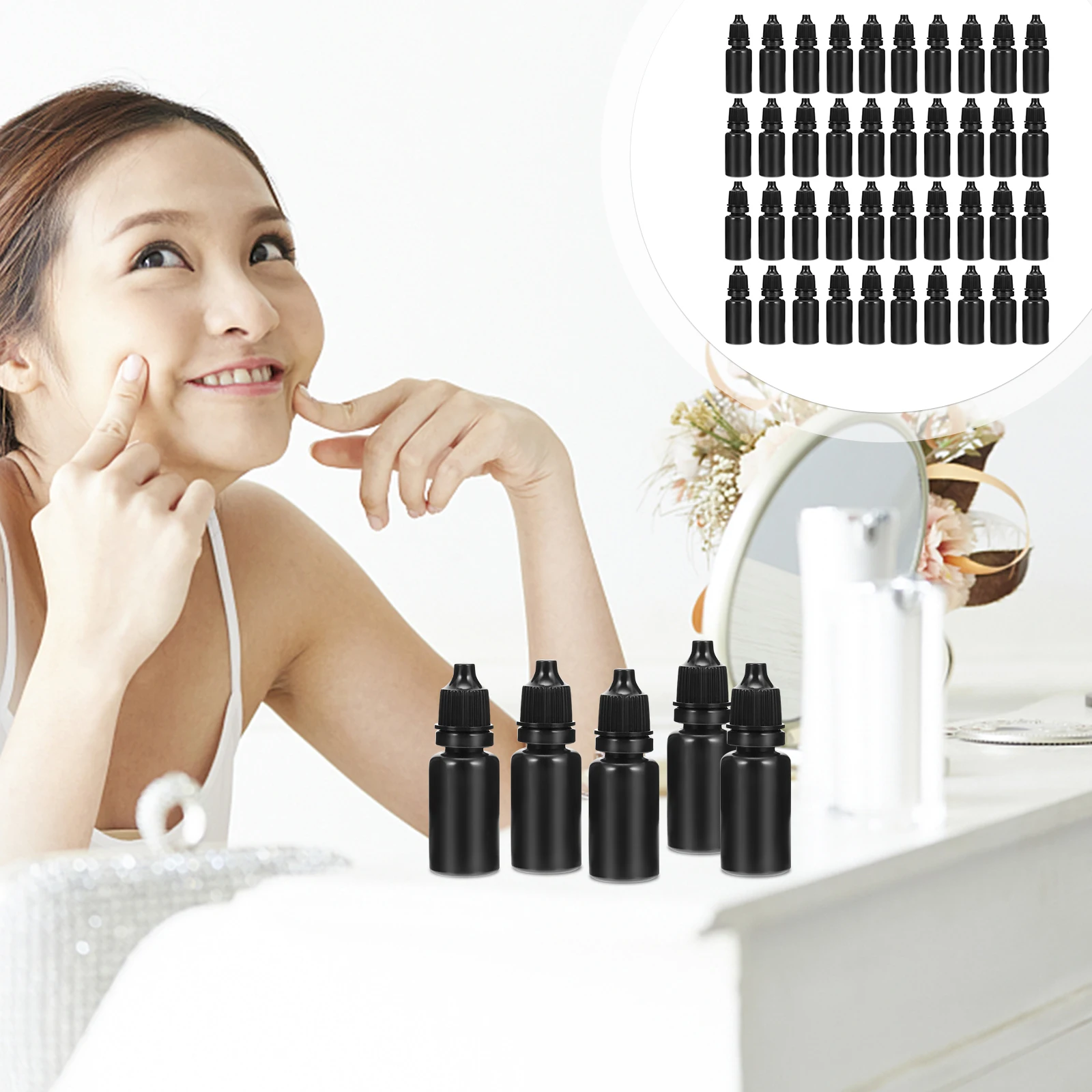 50pcs Dropper Bottles for Essential Oils Small Sub Packaging Travel Friendly Empty Black Containers Tight Leak Proof
50pcs Dropper Bottles for Essential Oils Small Sub Packaging Travel Friendly Empty Black Containers Tight Leak Proof