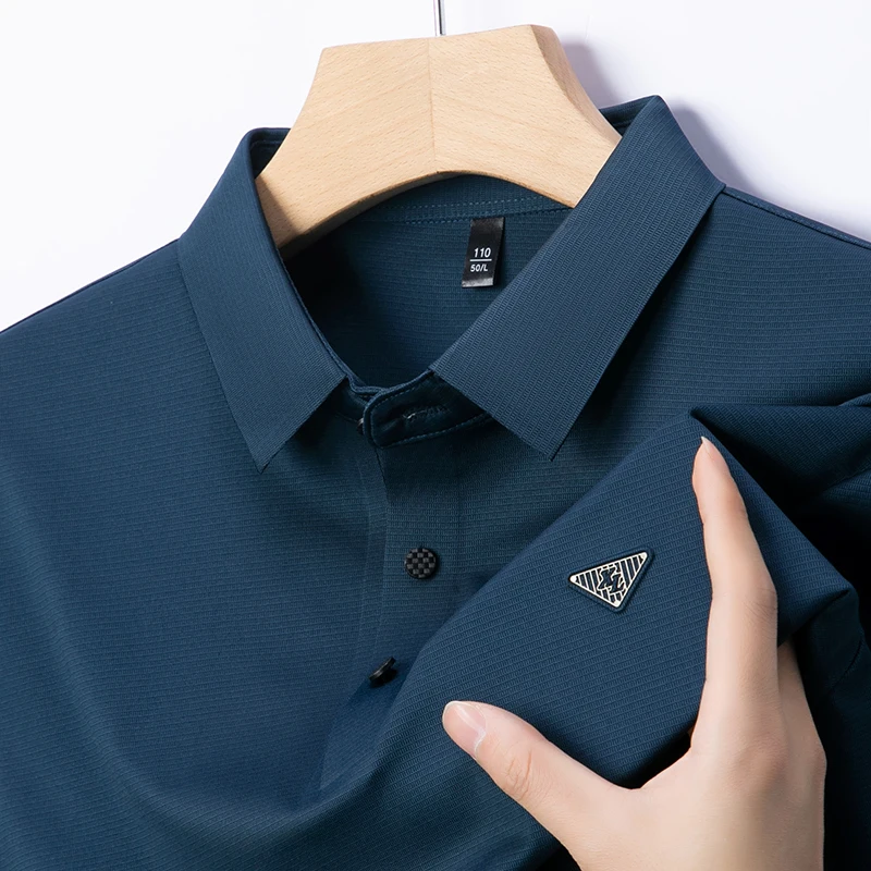 Hot Sales Summer New Men's Polo Shirt Lapel Embroid Short Sleeve Ice-feel Seamless T-shirt Business Fashion Trend Versatile Men
Hot Sales Summer New Men's Polo Shirt Lapel Embroid Short Sleeve Ice-feel Seamless T-shirt Business Fashion Trend Versatile Men