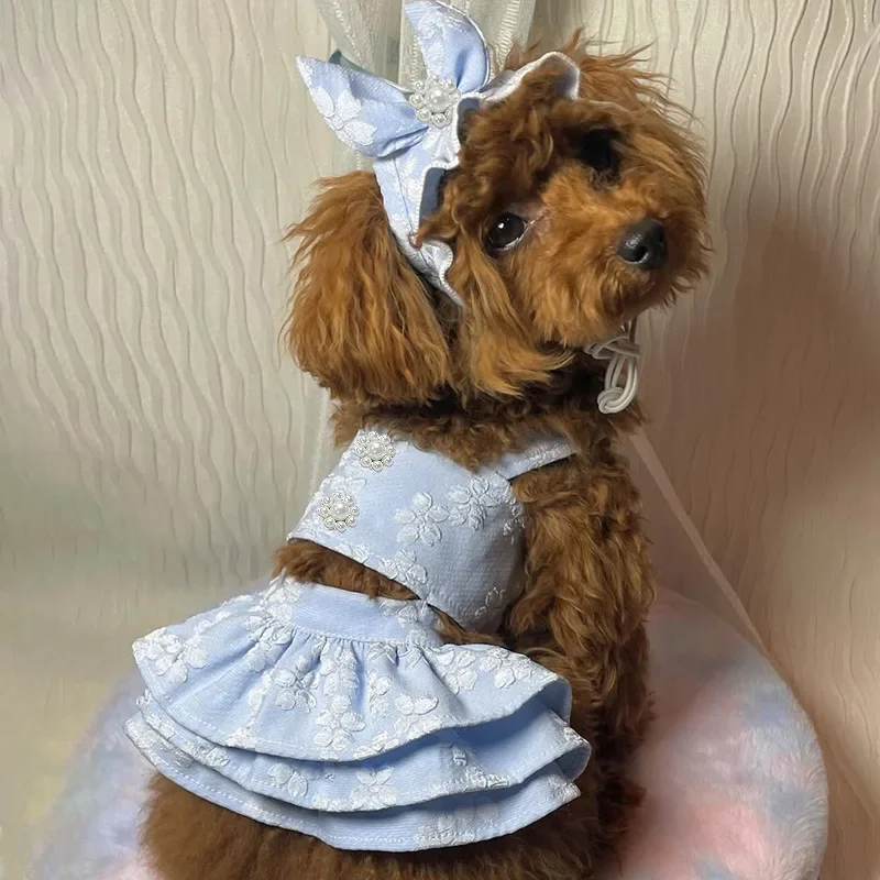 Flower Pet Dog Dresses Summer Clothing Jumpsuit Cat Princess Embroidered Dress Hat Birthday Small Dog Teddy Bear Pet Clothing
Flower Pet Dog Dresses Summer Clothing Jumpsuit Cat Princess Embroidered Dress Hat Birthday Small Dog Teddy Bear Pet Clothing