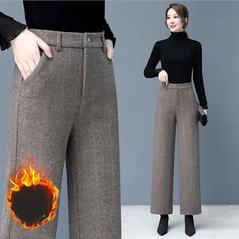 2023 Women Autumn Winter Fashion Woolen Wide-leg Pants Female High Waist Loose Pants Ladies Straight Casual Trousers O601
2023 Women Autumn Winter Fashion Woolen Wide-leg Pants Female High Waist Loose Pants Ladies Straight Casual Trousers O601