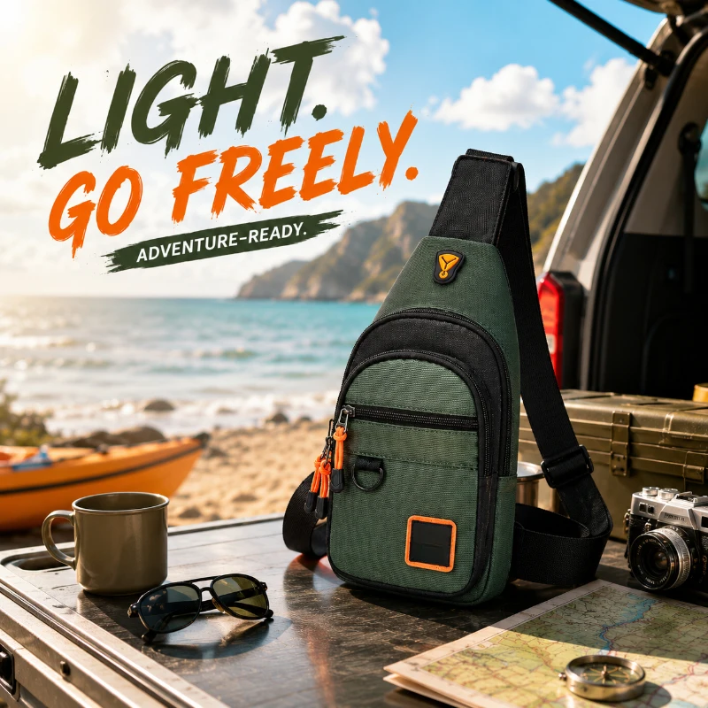 Waterproof Outdoor Shoulder Bag for Men, Compact Chest Crossbody Bag for Hiking, Biking and Short Trips
Waterproof Outdoor Shoulder Bag for Men, Compact Chest Crossbody Bag for Hiking, Biking and Short Trips