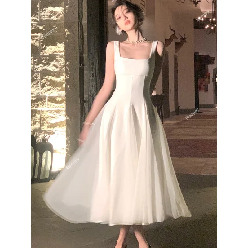 2024 New Elegant Sleeveless Female A-line Dress Summer Ladies Vestidos Spaghetti Strap Slim Waist Mesh Patchwork Women Dress
2024 New Elegant Sleeveless Female A-line Dress Summer Ladies Vestidos Spaghetti Strap Slim Waist Mesh Patchwork Women Dress