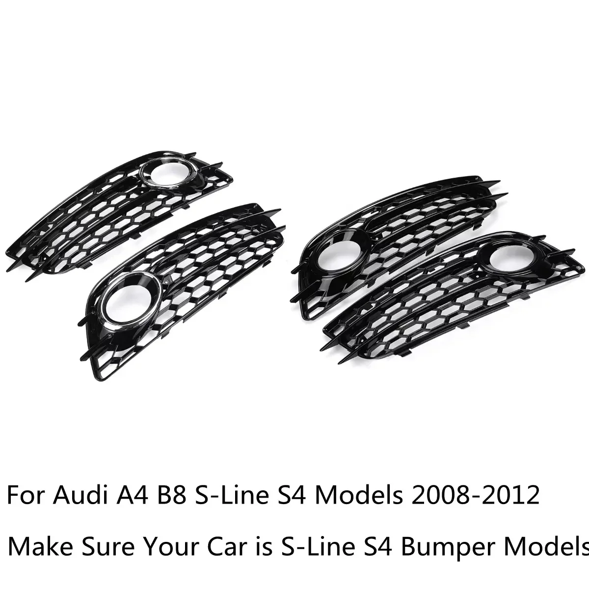 Pair HONEYCOMB Fog Light Grille Cover For Audi A4 B8 S-Line S4 2008-2012 8K0807681C01C,8K0807682C
Pair HONEYCOMB Fog Light Grille Cover For Audi A4 B8 S-Line S4 2008-2012 8K0807681C01C,8K0807682C