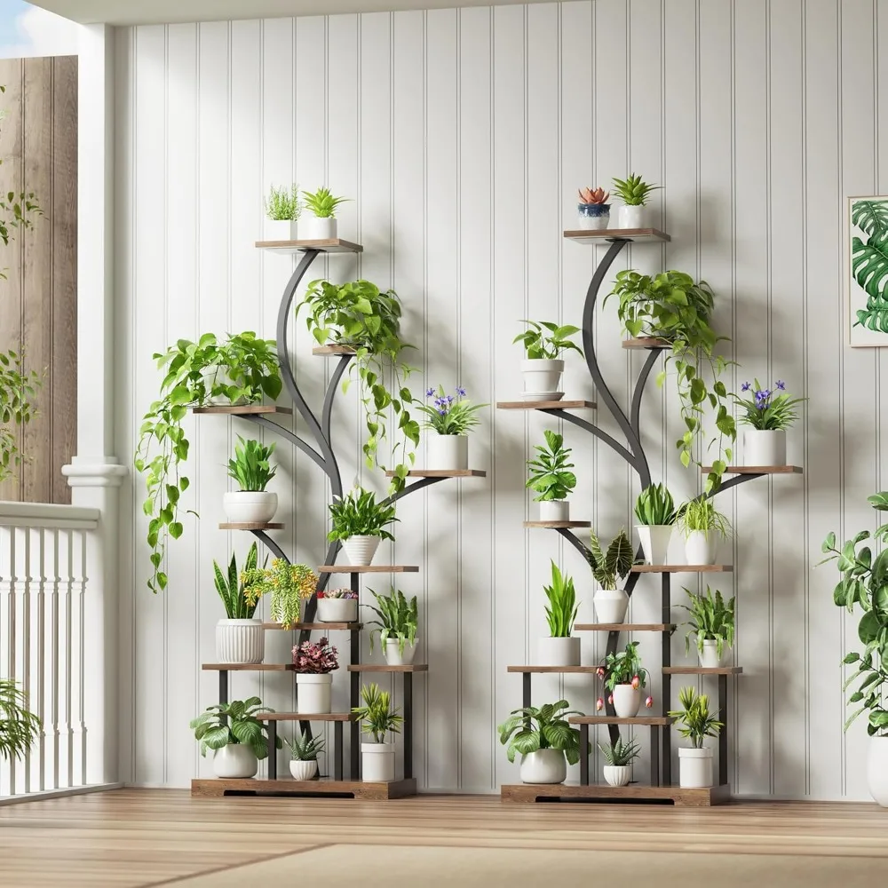 Set of 2 Metal Plant Stand with LED Grow Lights, 63 Inch 11-Tier Tall Indoor Plant Shelf & Corner Flower Display Rack for 15-18
Set of 2 Metal Plant Stand with LED Grow Lights, 63 Inch 11-Tier Tall Indoor Plant Shelf & Corner Flower Display Rack for 15-18