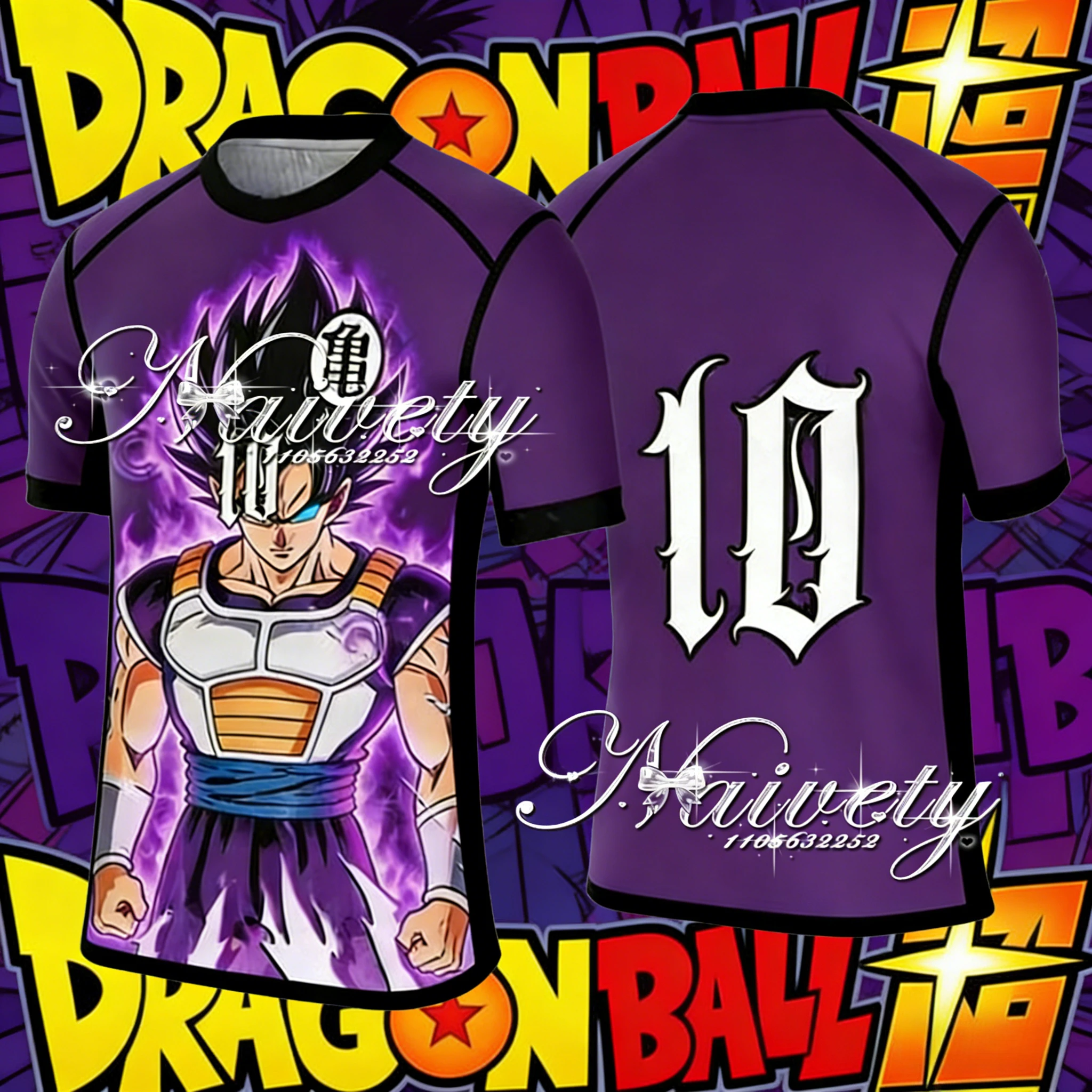 2026 Summer Vintage Dragon Ball Vegeta Purple Aura Print Quick Dry T-Shirt Men's Breathable Athletic Oversized Short Sleeve Top
2026 Summer Vintage Dragon Ball Vegeta Purple Aura Print Quick Dry T-Shirt Men's Breathable Athletic Oversized Short Sleeve Top