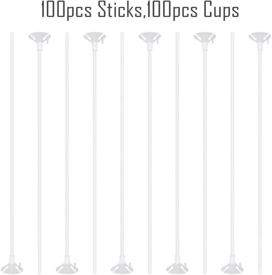 Upgraded Version 100 Pieces White Plastic Balloon Sticks Holders and Cups for Christmas Decoration Party and Wedding Decoration
Upgraded Version 100 Pieces White Plastic Balloon Sticks Holders and Cups for Christmas Decoration Party and Wedding Decoration