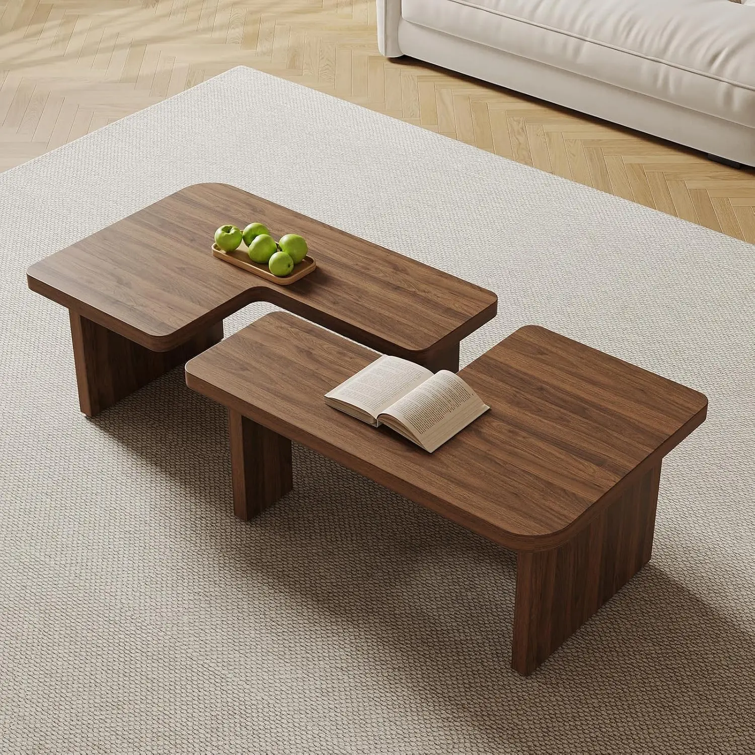 Mid Century Modern Coffee Table for Living Room, Wood Coffee Table with Free Adjustable Shape, Square Living Room Table Minimali
Mid Century Modern Coffee Table for Living Room, Wood Coffee Table with Free Adjustable Shape, Square Living Room Table Minimali