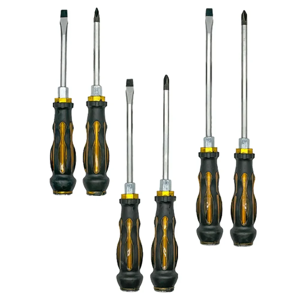 Reliable Magnetic Screwdriver Set 6Pcs Slotted and Cross Screwdrivers with Rubber Handle for Repair and Assembly
Reliable Magnetic Screwdriver Set 6Pcs Slotted and Cross Screwdrivers with Rubber Handle for Repair and Assembly
