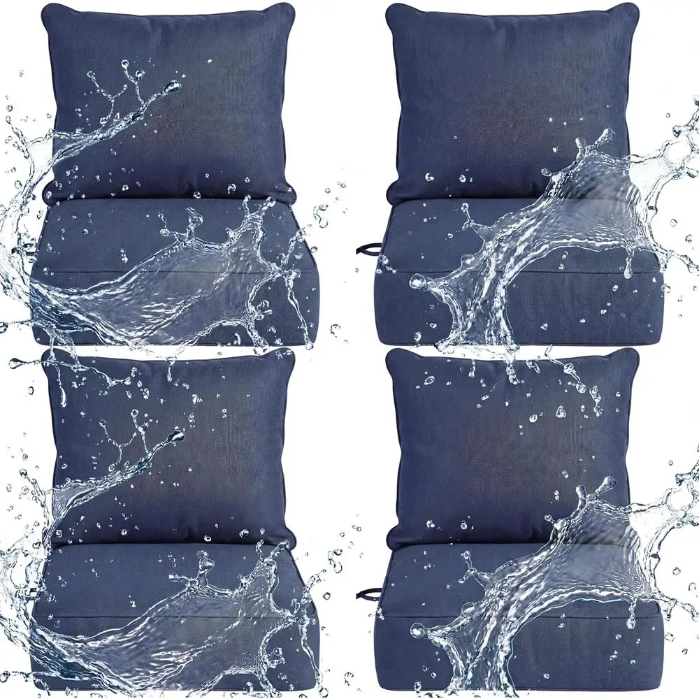 6 Thick Outdoor Chair Cushions, Waterproof Patio Furniture Cushions with Removable Covers, 28D High Density Foam, Navy Blue, 24
6 Thick Outdoor Chair Cushions, Waterproof Patio Furniture Cushions with Removable Covers, 28D High Density Foam, Navy Blue, 24