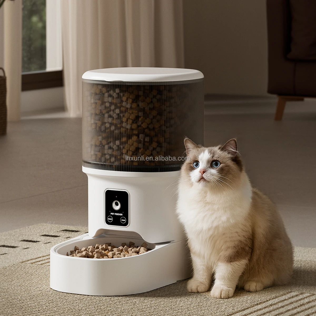 OEM 4L Automatic Cat Feeder With Camera WiFi Pet Food Dispenser Smart Voice Recorder APP Control
OEM 4L Automatic Cat Feeder With Camera WiFi Pet Food Dispenser Smart Voice Recorder APP Control