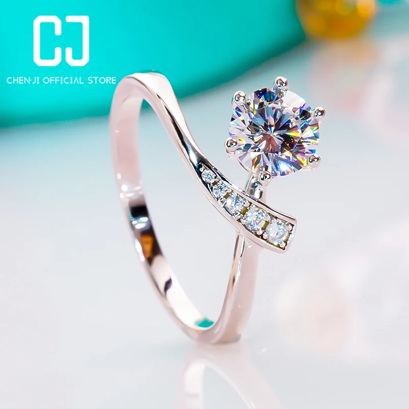Real 1 Carat D Color Moissanite 100% 925 Sterling Silver Platinum Plated Wedding Ring for Women Engagement Fine Jewelry Gift New
Real 1 Carat D Color Moissanite 100% 925 Sterling Silver Platinum Plated Wedding Ring for Women Engagement Fine Jewelry Gift New