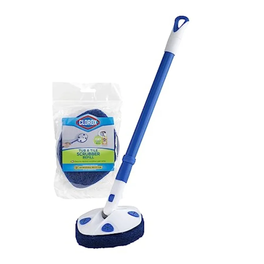 Extendable Tub and Tile Scrubber with Polyurethane Head Heavy Duty Bathroom Cleaning Brush with Bonus Refill, Pivoting Head, Re
Extendable Tub and Tile Scrubber with Polyurethane Head Heavy Duty Bathroom Cleaning Brush with Bonus Refill, Pivoting Head, Re